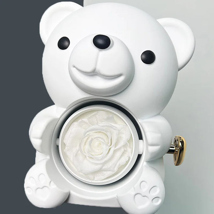 M Charm Forever Rose Bear
